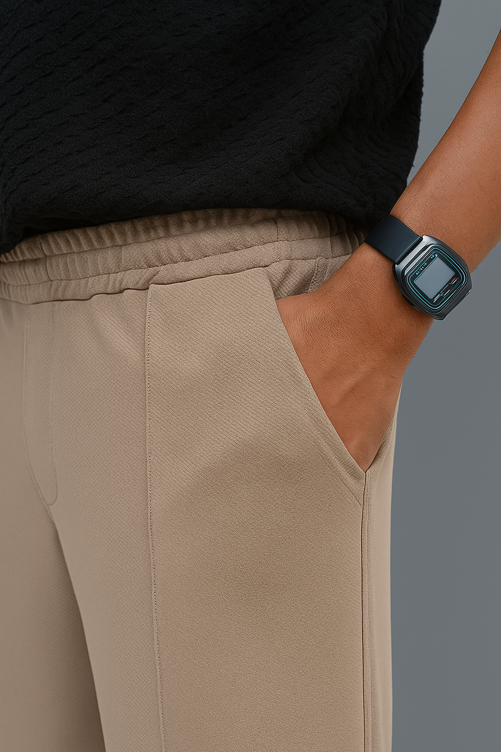 Men's Imported baggy biege Trouser