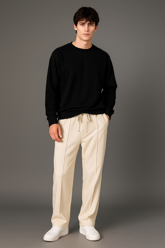 Men's Imported baggy biege Trouser