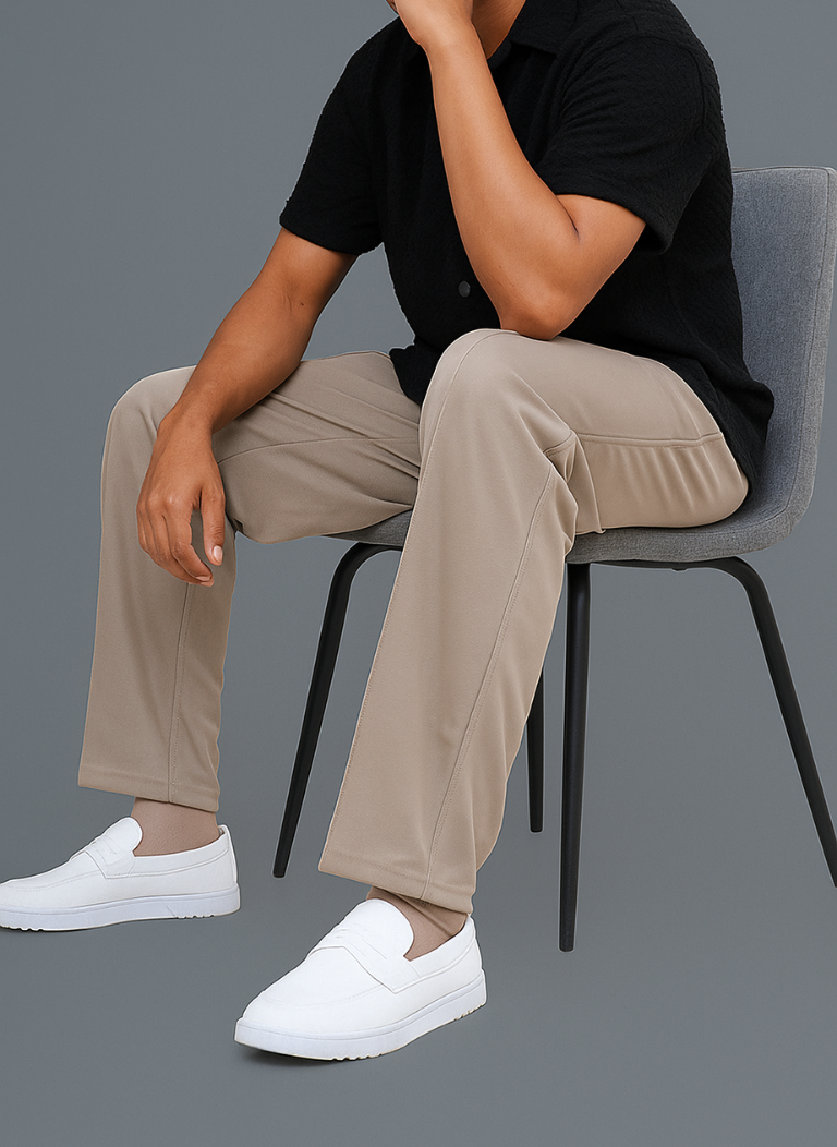 Men's Imported baggy biege Trouser