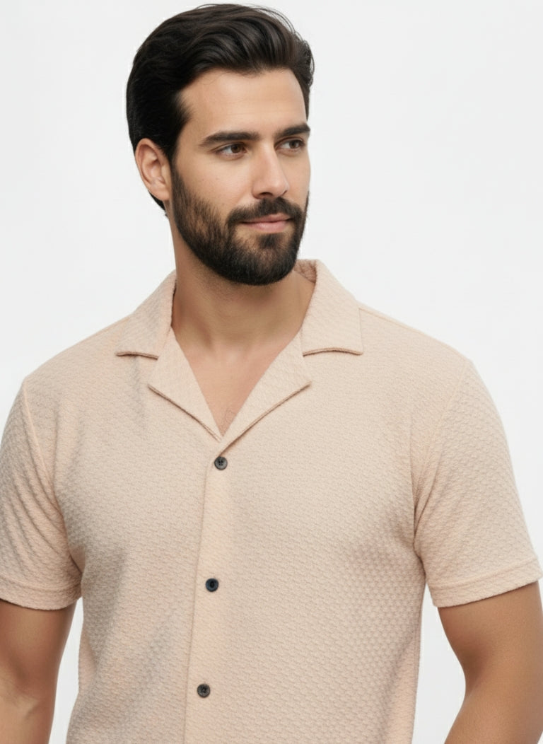 Men’s Elegant Coat Collar Skin Shirt