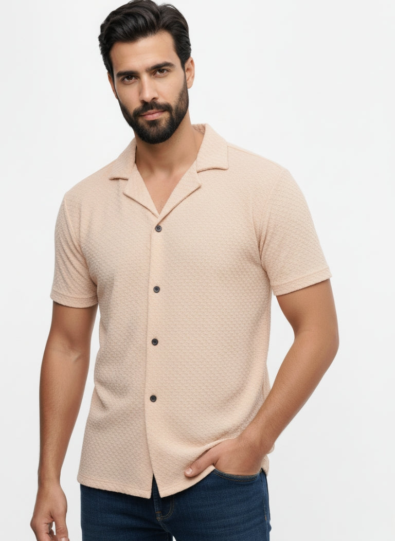 Men’s Elegant Coat Collar Skin Shirt