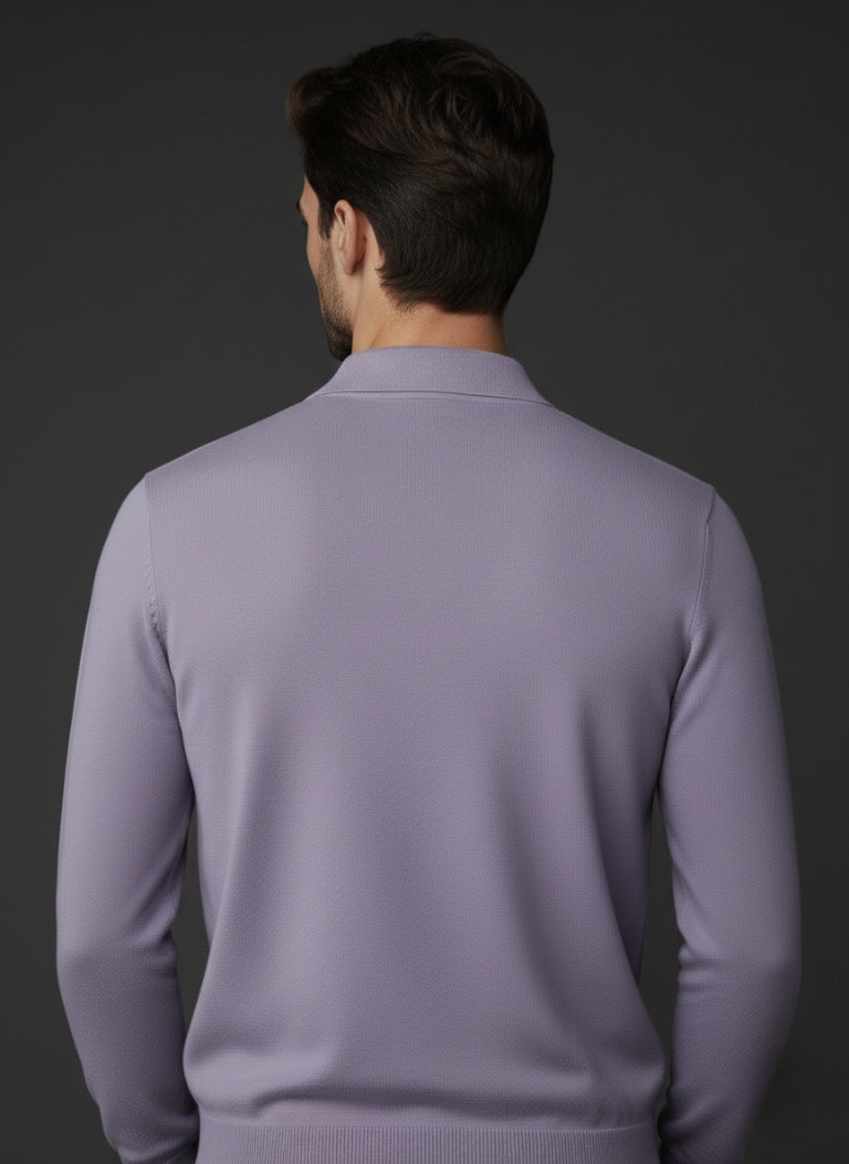 Nova Zip Imported Light Purple  Polo